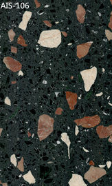 Zero Resin Terrazzo Floor Tiles Inorganic Stone Enviroment Friendly Customized Color